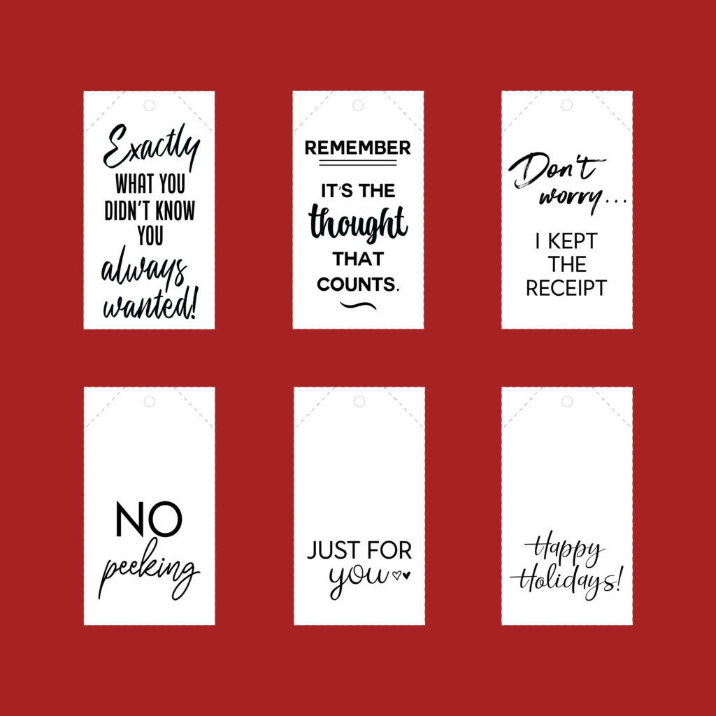 holiday gift tags