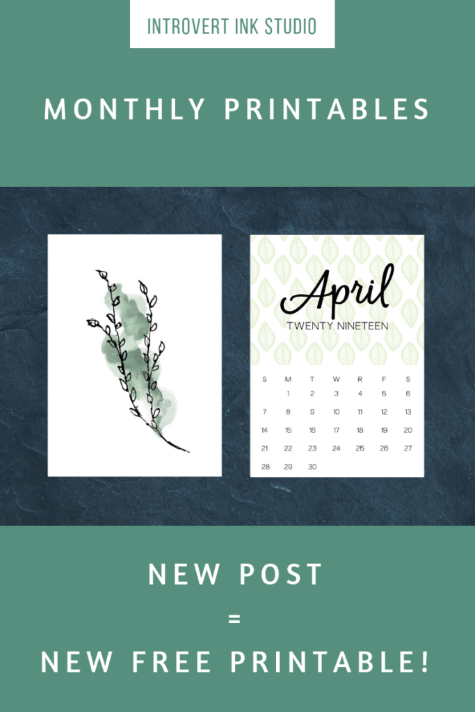 April 2019 printables