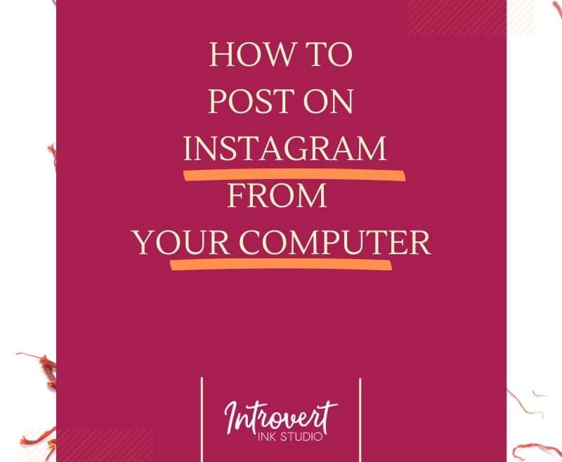 how to post on instagram from your computer