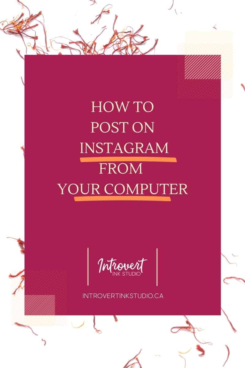 how to post on instagram from your computer